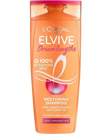L'Oreal Paris Elvive Dream Lengths Shampoo and Conditioner Set - Nourishing Treatment with Castor Oil for Long Hair, Strengthens & Prevents Breakage - Buy Online on SooperMarket.com