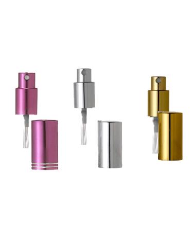 Set of 2 Replacement Atomizer Caps for our Glass Spray Bottles 1 Oz 2 Oz 3.4 Oz and 4 Oz - Choose Gold Silver or Purple (Silver)