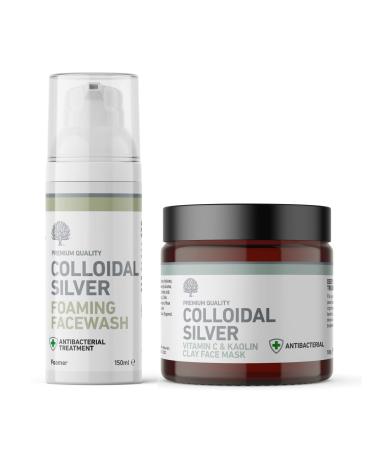 Nature's Greatest Secret Colloidal Silver All Natural Face Cleansing Duo - Facewash & Face Mask