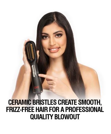 CHI 3-in-1 Hot Smoothing Dryer Brush | Smooth Shiny Blowout & Frizz Control | Detangles Hair & Seals Moisture | Cruelty-Free International Shipping - Buy Online on SooperMarket.com