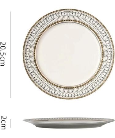 Serving Plates Exquisite Ceramic Dinner Plate Snack Plate Fruit Plate Sturdy Steak Plate Not Easy to Scratch for Kitchen Restaurant Western Food for Appetizer Dinner and Desserts (Size : 20.5cm) - Buy Online on SooperMarket.com