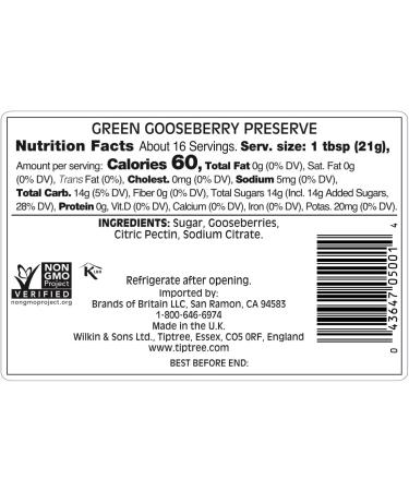 Tiptree - Green Gooseberry Conserve 6 x 340g - Buy Online on SooperMarket.com