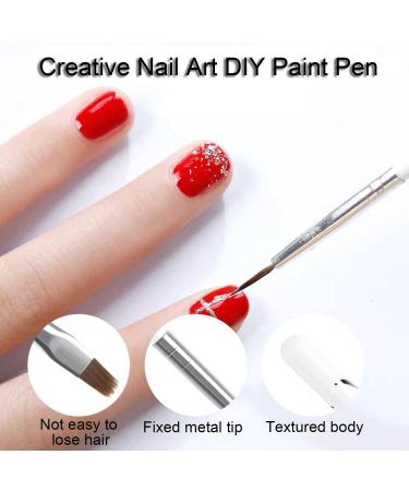 8 Pieces Gel Nail Brush Set - Acrylic & UV Gel Nail Art Brushes for Painting & Manicure - Professional Nail Design Accessories - Buy Online on SooperMarket.com