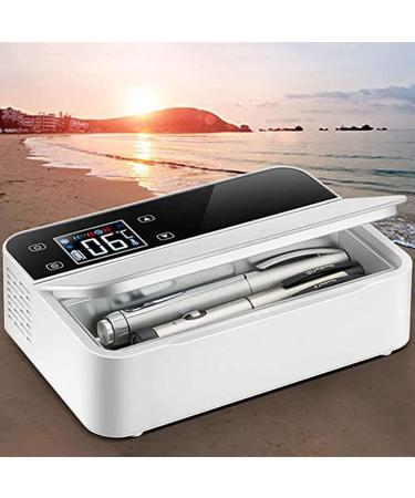 Cool Box Medication Fridge Electric Cooler Portable Travel Box Thermostat 2-8 Degrees with Insulin Interferon Growth Hormone Vaccine Eye Drops DualCoreVersion-DualBattery