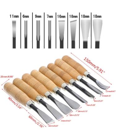 SUNREEK Wood Sculpture Carving Chisel Tool Set - 8 Piece DIY Art Craft Kit - Buy Online on SooperMarket.com