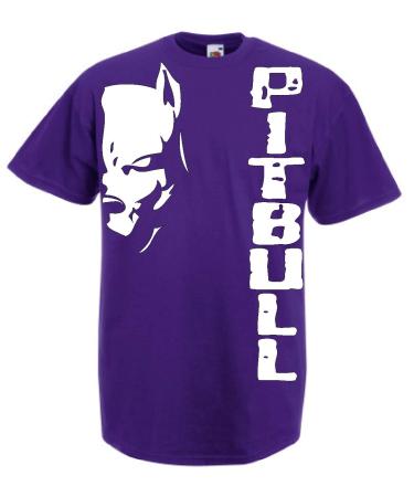 Generico t-Shirt Pitbull Fight Dog Kickboxing Boxing Gift Idea 12 Colors also for Kids 3XL Violet
