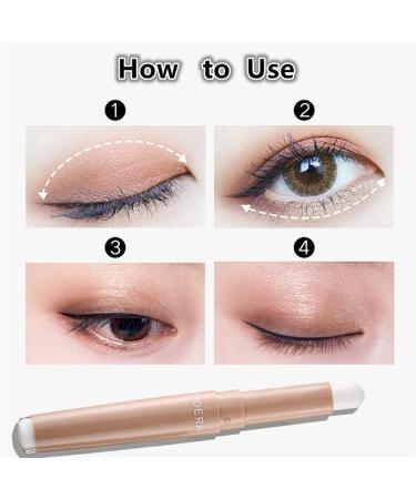 Go Ho Matte White Eyeshadow Stick - Waterproof Creamy Eyeshadow Crayon & Highlighter | 101# Opals White - Easy Application Makeup - Buy Online on SooperMarket.com