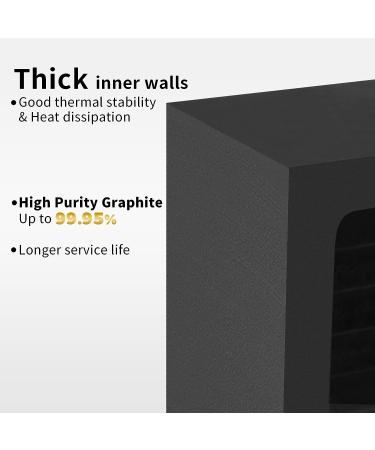 MakGrand 2Kg Graphite Ingot Mold for Melting Aluminum Copper Silver Gold 7 Capacity Options | Smelting Tool for Refining and Recycling Metal - Buy Online on SooperMarket.com