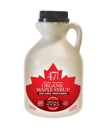 47 North Canadian Bio Ahorn syrup very dark 500 ml single source grade A gluten -free vegan organic Maple Syrup strong taste for pancakes & more 500 ml (1 Pack)