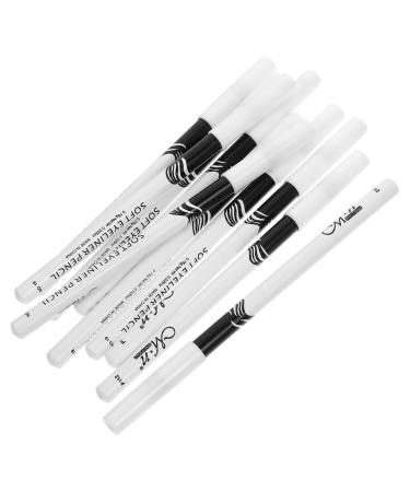FOYTOKI 30 Pcs Lying Silkworm Eyeliner Eyelid Make up Pencil Professional Eyeliner Pencils White Wooden Pole