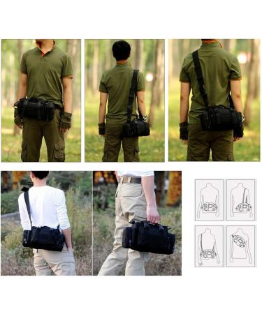 BraveHawk OUTDOORS Bike Handlebar Bag - Water Resistant 900D Nylon Oxford Waist Bag for Cycling - Black Medium - Buy Online on SooperMarket.com