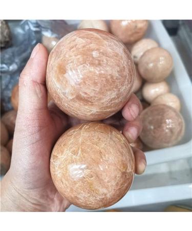 Natural Crystal Rough Home Natural Crystal Stone Peach Moonstone Polished Yellow Moonstone Crystal Ball ERBDRGAZ (Size : 9-10cm) - Buy Online on SooperMarket.com