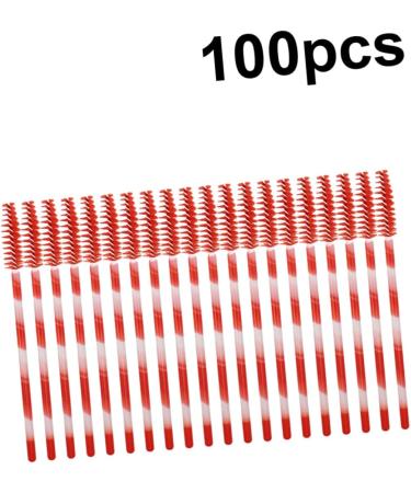 BELLIFFY 100pcs Nylon Eyelash Brush Lash Bonder Lash Lengthening Mascara Eyelash Remover Eyelash Mascara Red Size 1 Red - Buy Online on SooperMarket.com
