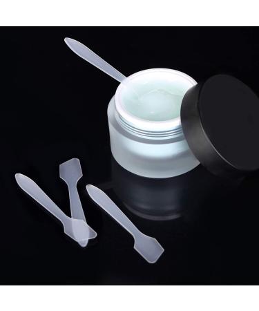 Senkary 200 Pack Disposable Makeup Spatulas - 3.2 Inch Frosted Plastic Cosmetic Spatula for Facial Creams and Masks (Translucent) | Bulk Pack - Buy Online on SooperMarket.com