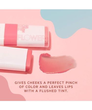 Flower Beauty Lip & Cheek Gel Crush - Raspberry | Portable Multistick for Hydrating Color Pop - Buy Online on SooperMarket.com