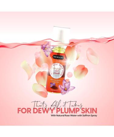 Hemani Rose Water Damask Spray with Saffron - Natural Facial Mist for Glowing Skin Hypoallergenic & Vegan 120ml - Buy Online on SooperMarket.com