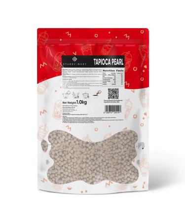 Starry Mart Black Boba Tapioca Pearl - Brown Sugar Flavour 1kg for Bubble Milk Tea Boba Tea