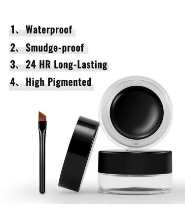 Erinde Green Gel Eyeliner - Waterproof, Long Lasting Cream Eyeliner Gel Pot with High-Intensity Pigments, Smudge-Proof Eye Liner Makeup - Water-Resistant, 2PCS Brushes Included - Buy Online on SooperMarket.com