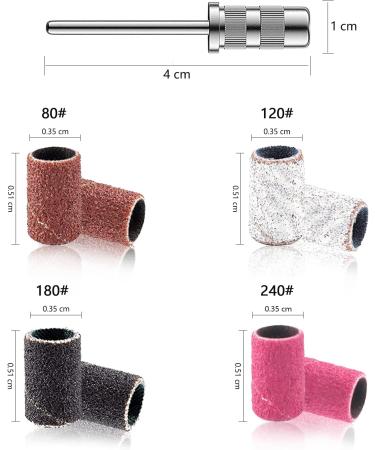 Luckaide Grinding Sleeve Nail Cutter 100 Pieces Grit 80/120/240 Grinding Caps for Manicure & Pedicure Best Quality Nail Miller Attachments for International Shipping - Buy Online on SooperMarket.com