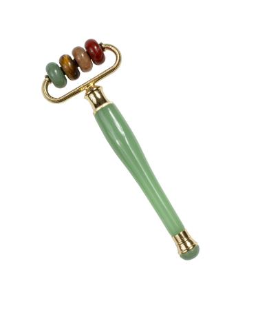 Eurow Luxe Multi-Stone Jade Face Roller & Massager for Skincare Tension Relief & Relaxation Multi-Color