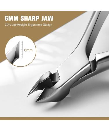 Feryes Nail Skin Clippers - 2 in 1 Professional Nail Shaver & Stainless Steel Nail Skin Remover | 6mm Full Jaw Pliers - Silver Color - Buy Online on SooperMarket.com