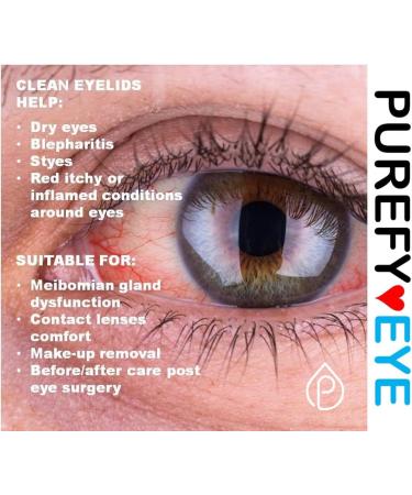 Buy PUREFYEYE 4oz Hypochlorous Eyelid Cleanser - Relief for Dry Eye Rosacea Pink Eye | Gentle & Hypoallergenic Daily Care - Buy Online on SooperMarket.com
