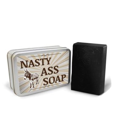 Nasty Ass Soap - Funny Donkey Design - Novelty Bath Soap for Men and Women - Black Soap Handcrafted Made in the USA Contains Activated Charcoal