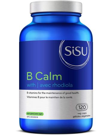SISU B Calm with 250 mg Rhodiola 120 VC (Pack of 1) Unflavored 120 count (Pack of 1)