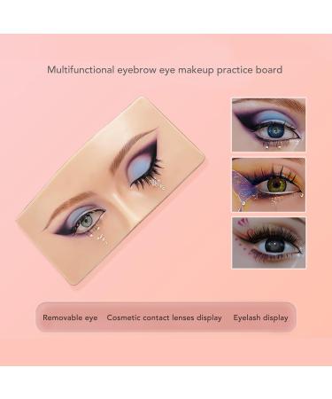 Dekaim Makeup Practice Board Silicone Face Eye Makeup Practice Board with Eyeshadow Brush for Self-taught or Professional Enthusiasts (White Skin) - Buy Online on SooperMarket.com