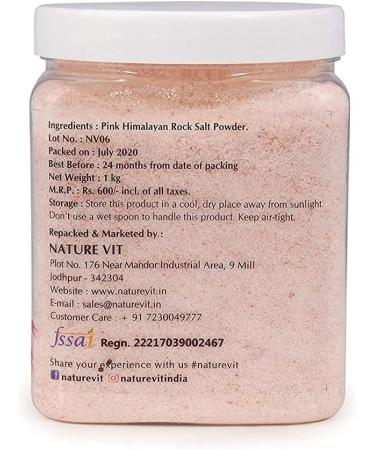 QURA Himalayan Pink Rock Salt Powder 1 Kg Jar Pack for Healthy Cooking Weight Loss & Salt Flush  - Buy Online on SooperMarket.com