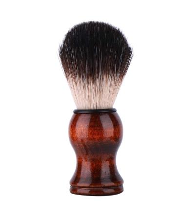 Shaving Brush Wooden Handle AntiSkid Male Shaving Brush Hair Salon Shop For Personal Grooming Professional Hairdresser Household Personal Grooming Tools(Nylon)