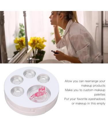 Empty Eyeshadow Makeup Palette - 5pcs Round Metal Pans | DIY Eye Shadow Container for Blush & Brow Powder - International Shipping Available - Buy Online on SooperMarket.com