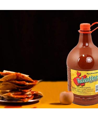 Valentina Mexican Hot Chile Sauce 4L (1.1 Gal) - Spicy Salsa Seasoning Salt Spice Mix for Chips & Snacks - 135.25 Fl Oz (1 Pack) - Buy Online on SooperMarket.com
