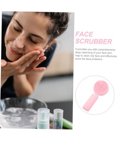 Gogogmee Silicone Face Brush Silicone Face Scrubber Silicone Facial Scrubber Facial Cleansing Brush Face Scrubber Face Scrubbers Silicone Brush for Face Facial Exfoliator Brush Facial Brush 11x5cm Pink - Buy Online on SooperMarket.com
