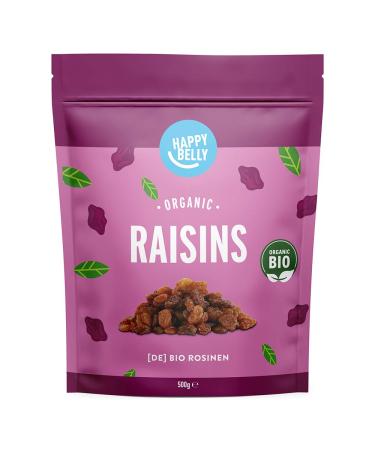 Amazon Brand - Happy Belly Organic Raisins 500g 500 g (Pack of 1)