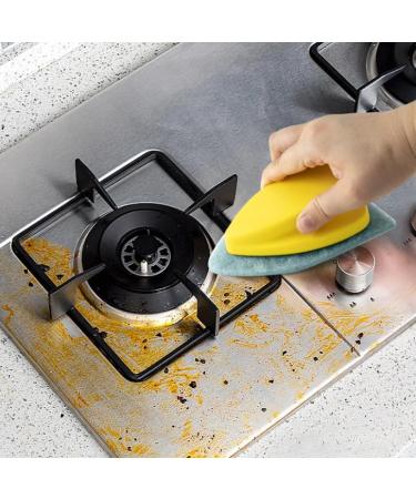 ZABEES Polishing Cleaner Window Glass Countertop Car Wash Wipe Tool With Nylon Cloth Scrub Pad Windshield Buffing Wrapping Brush 1pc Handle+5pcs Pad - Buy Online on SooperMarket.com