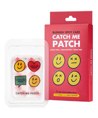 Hydrocolloid Pimple Patch 60ea Catch Me Patch Acne Spot Blemish Invisible Drug Free Non Drying Round Patch - 60Pcs