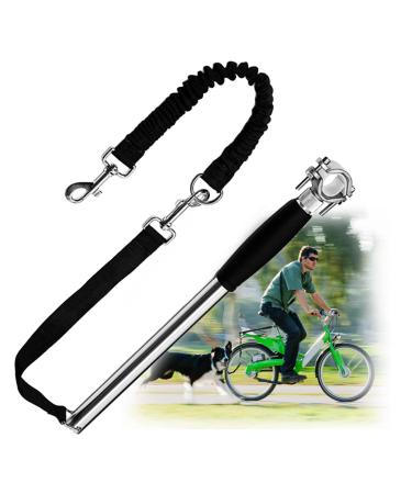 Bicycle dog leash for safe cycling -recordable dog leash practice line dog leash for bicycle bracket adjustable bike leash for dogs