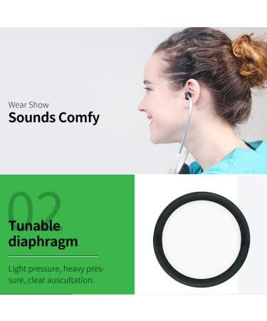 Stethoscope Replacement Parts Kit - Diaphragm & Ear Tips Compatible with Littmann Cardiology & Classic - Adult & Pediatric - Black - Buy Online on SooperMarket.com
