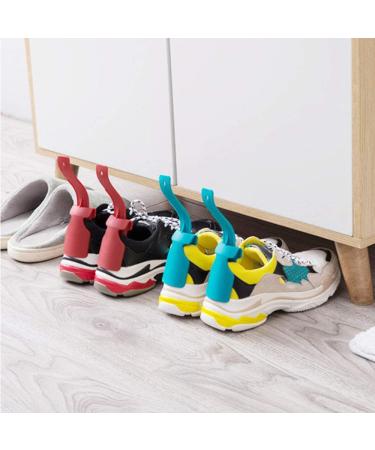 Lazy Shoes Helper - Portable Shoe Lifting Aid for Men, Women, and Kids - Sock Slider Handled Shoe Horn for Seniors, Elderly, Disabled - Fits All Shoes - 2PC (Blue) - Buy Online on SooperMarket.com