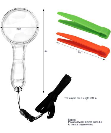 15 Pieces Handheld Magnifying Glasses 3X and 6X Plastic Magnifying Glasses with 15 Lanyard for Kids Outdoor Exploration or Scientific Observation Senior Reading Magnifiers - Buy Online on SooperMarket.com