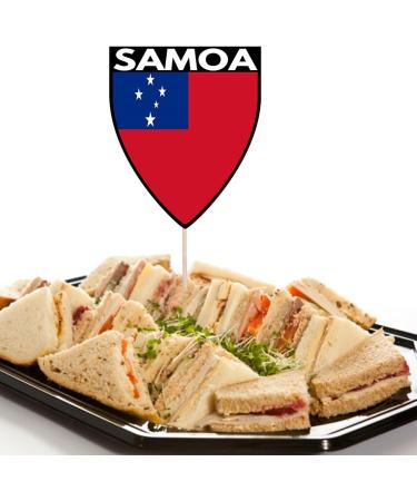 Samoa Flag Rugby Ball Food & Cupcake Picks Toppers Party Decorations (14 Pack) - Buy Online on SooperMarket.com