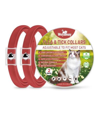 Cat Repellent Treatment Adjustable Cat Repellent Collars Natural Protection Repellent Collar for Cats Water Resistant Repellent Collar for Cats Small-Medium-Large Red 2pack
