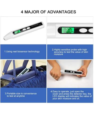 Digital Skin Moisture Detector - USB Facial Analyzer & Portable Skin Tester for Home & Salon Beauty - Buy Online on SooperMarket.com