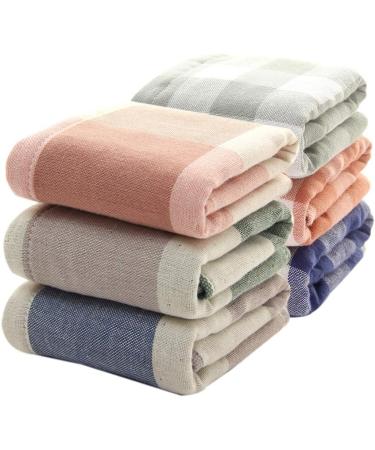 ECRISDOO 6pcs Plaid Dish Towels - Ultra Absorbent 12 x 12 Washcloth Towels for Kitchen, Bathroom, Hotel, Spa - Multi-Purpose Fingertip Towels & Face Cloths - Buy Online on SooperMarket.com