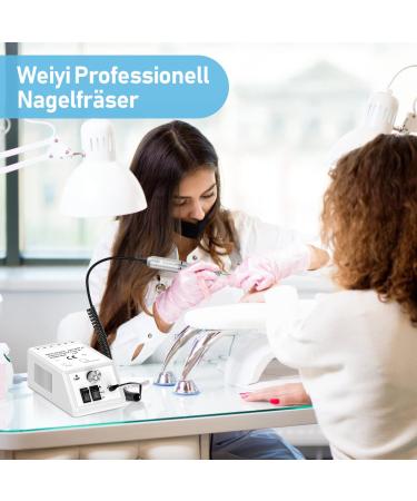 Buy Weiyi Electric Nail Miller Set - Professional Nail Care Device | Low Vibration 20 000 RPM 6 Drills & 106 Grinding Sleeves - International Shipping Available - Buy Online on SooperMarket.com
