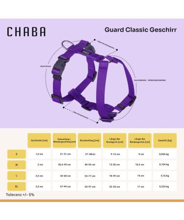 CHABA Adjustable Dog Harness for Medium Dogs - Anti-Pull Comfortable Lightweight Step-In Design Perfect for Running - Available in Violet - Buy Online on SooperMarket.com