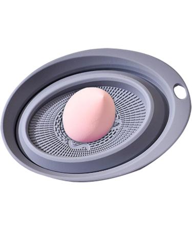 HMLTD Silicone Makeup Brush Cleaning Mat | Silicone Mat for Makeup Brush Washing - Portable Makeup Brush Cleaner Washing Tools for Brushes and Makeup Eggs Grey - Buy Online on SooperMarket.com