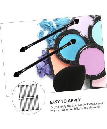Baluue 90 Pcs Double Ended Eyeshadow Brush Sponges Makeup Cosmetic Tool Tipped Eye Black Artificial Fiber - Buy Online on SooperMarket.com