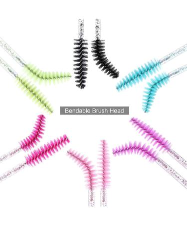 300 Pcs Eyelash Wands Disposable - Thick Spoolie Mascara Brush for Lashes & Eyebrow Makeup - Buy Online on SooperMarket.com